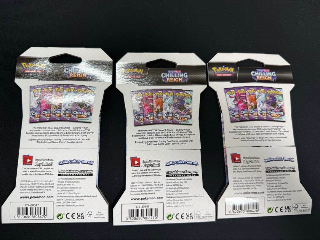 Pokemon Pokémon Trading Card Game Chilling Reign 3-Pack Set Pack — English
