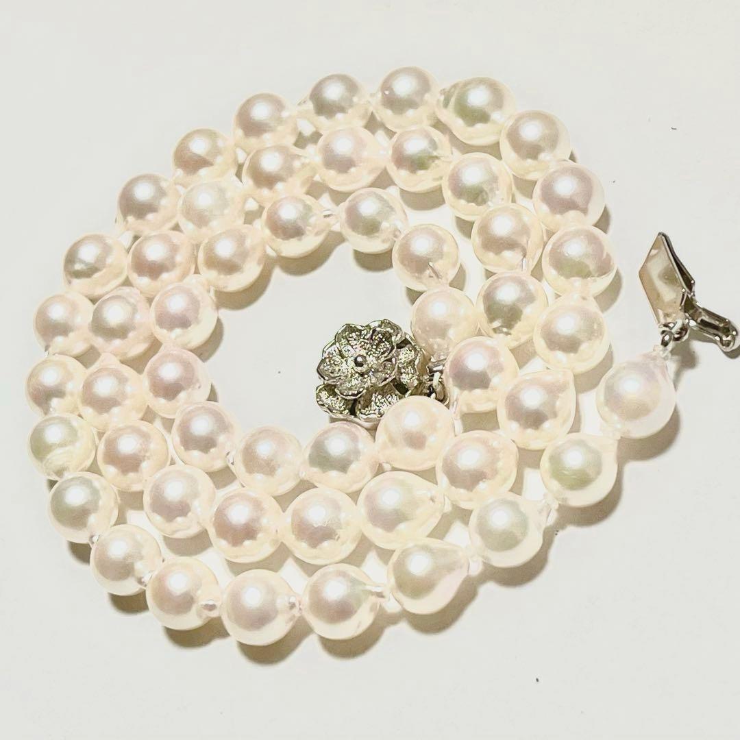 Terì Strong Akoya pearl necklace featuring 6.5-7.0mm teardrop pearls on a 44.5cm chain