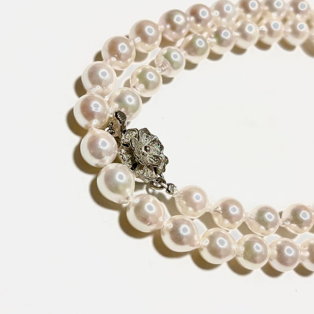 Terì Strong Akoya pearl necklace featuring 6.5-7.0mm teardrop pearls on a 44.5cm chain