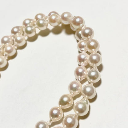 Terì Strong Akoya pearl necklace featuring 6.5-7.0mm teardrop pearls on a 44.5cm chain