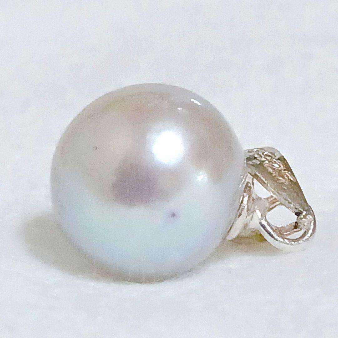 Akoya pearl pendant top with natural pink silver pearl and sterling silver 925 findings