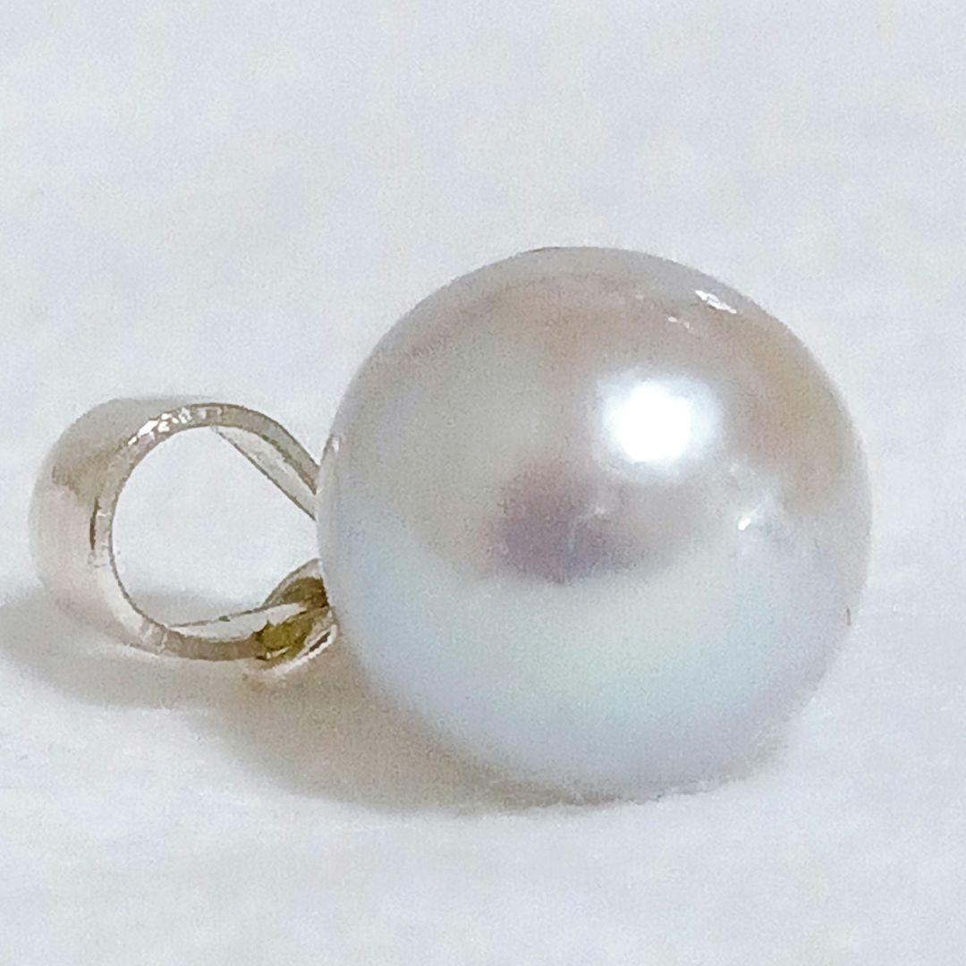 Akoya pearl pendant top with natural pink silver pearl and sterling silver 925 findings