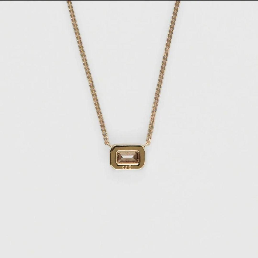 agete 2022 WinterLimited K18 diamond necklace with 40cm chain length displayed on white background