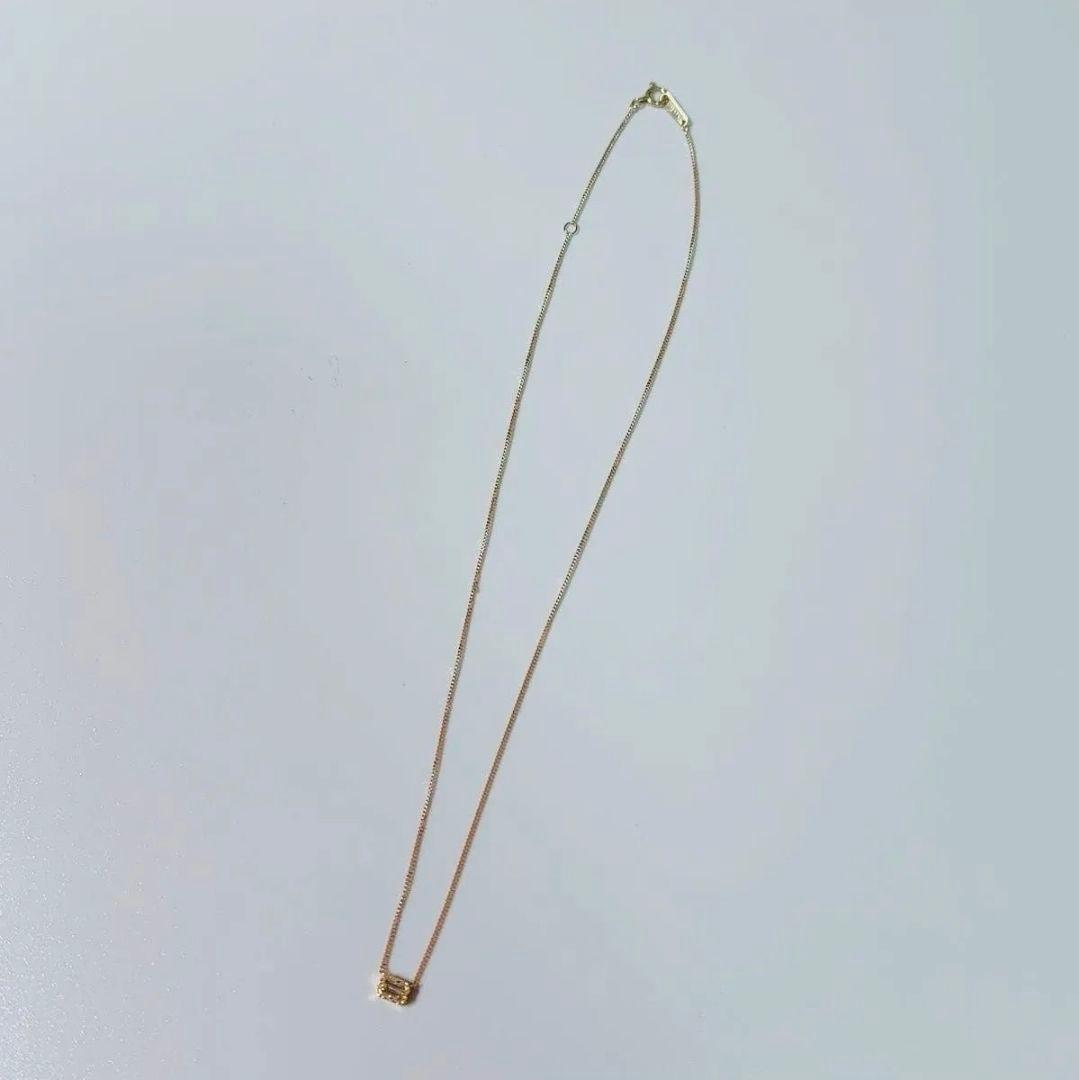 agete 2022 WinterLimited K18 diamond necklace with 40cm chain length displayed on white background