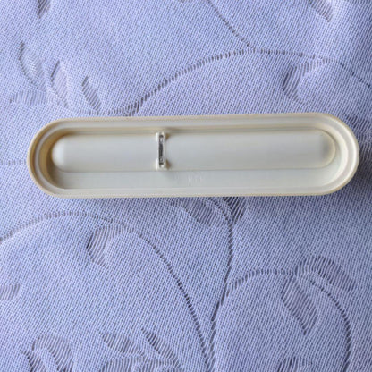 Retro WATERMAN ballpoint pen with 14cm length displayed alongside its vintage case