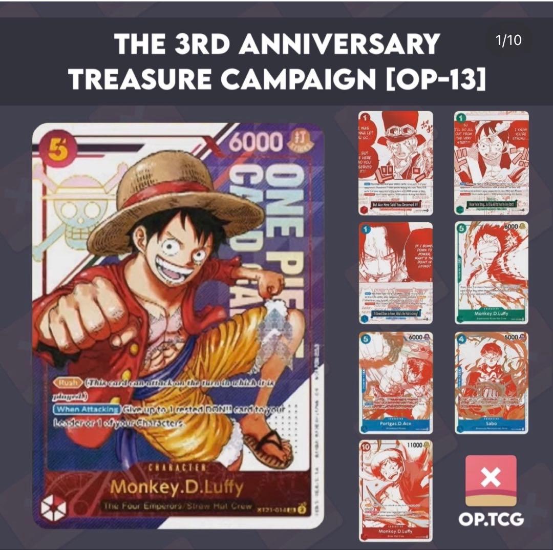 One Piece One Piece 3rd Anniversary Treasure Pack Campaign (English Version) Pack — English