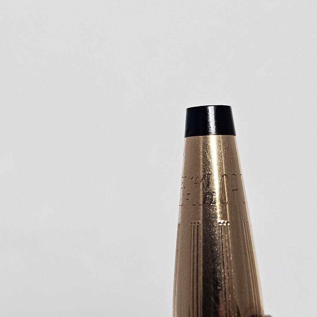 CROSS Classic Century 14K gold filled twist ballpoint pen with old italic logo and box, blue ink, vintage 1980