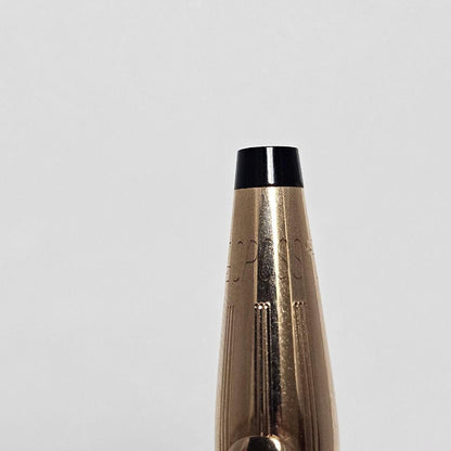 CROSS Classic Century 14K gold filled twist ballpoint pen with old italic logo and box, blue ink, vintage 1980