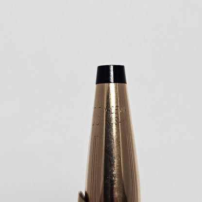 CROSS Classic Century 14K gold filled twist ballpoint pen with old italic logo and box, blue ink, vintage 1980