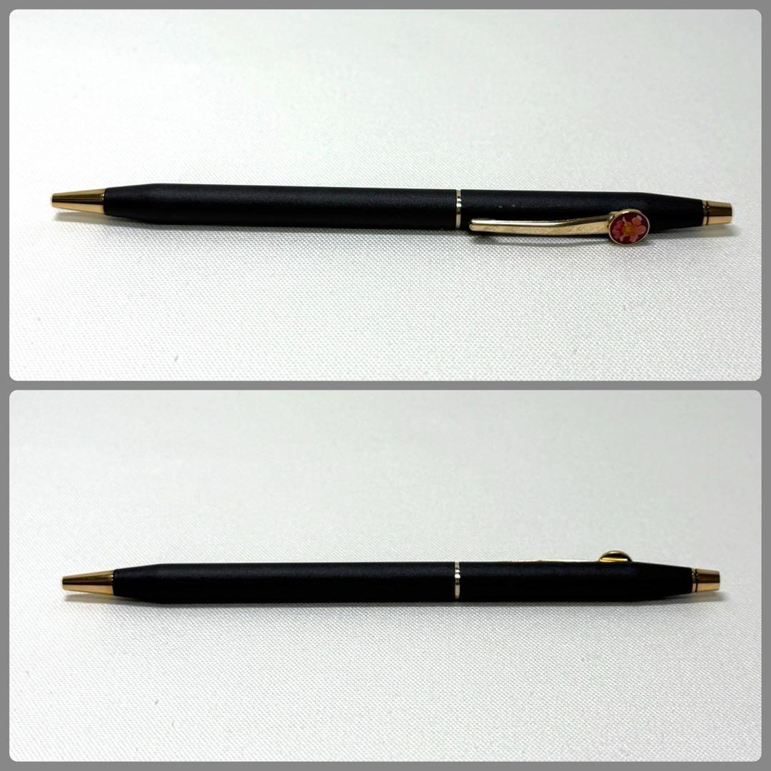 Gokubi Performance CROSS Classic Black ballpoint pen with flower pattern and blue ink in a box