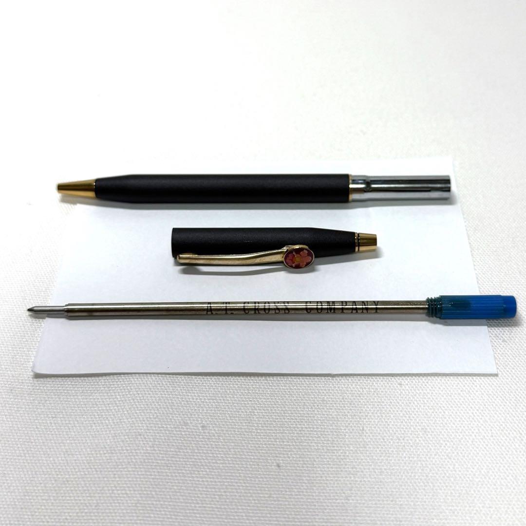 Gokubi Performance CROSS Classic Black ballpoint pen with flower pattern and blue ink in a box