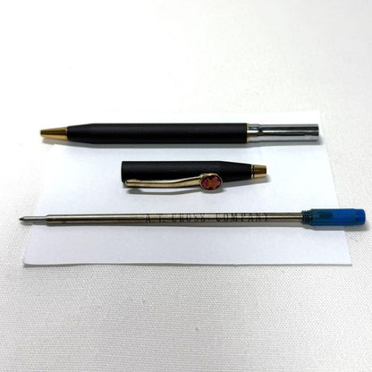 Gokubi Performance CROSS Classic Black ballpoint pen with flower pattern and blue ink in a box