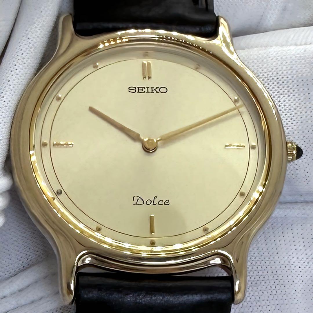 SEIKO DOLCE Gold Dial Quartz Men's Watch — Japanese