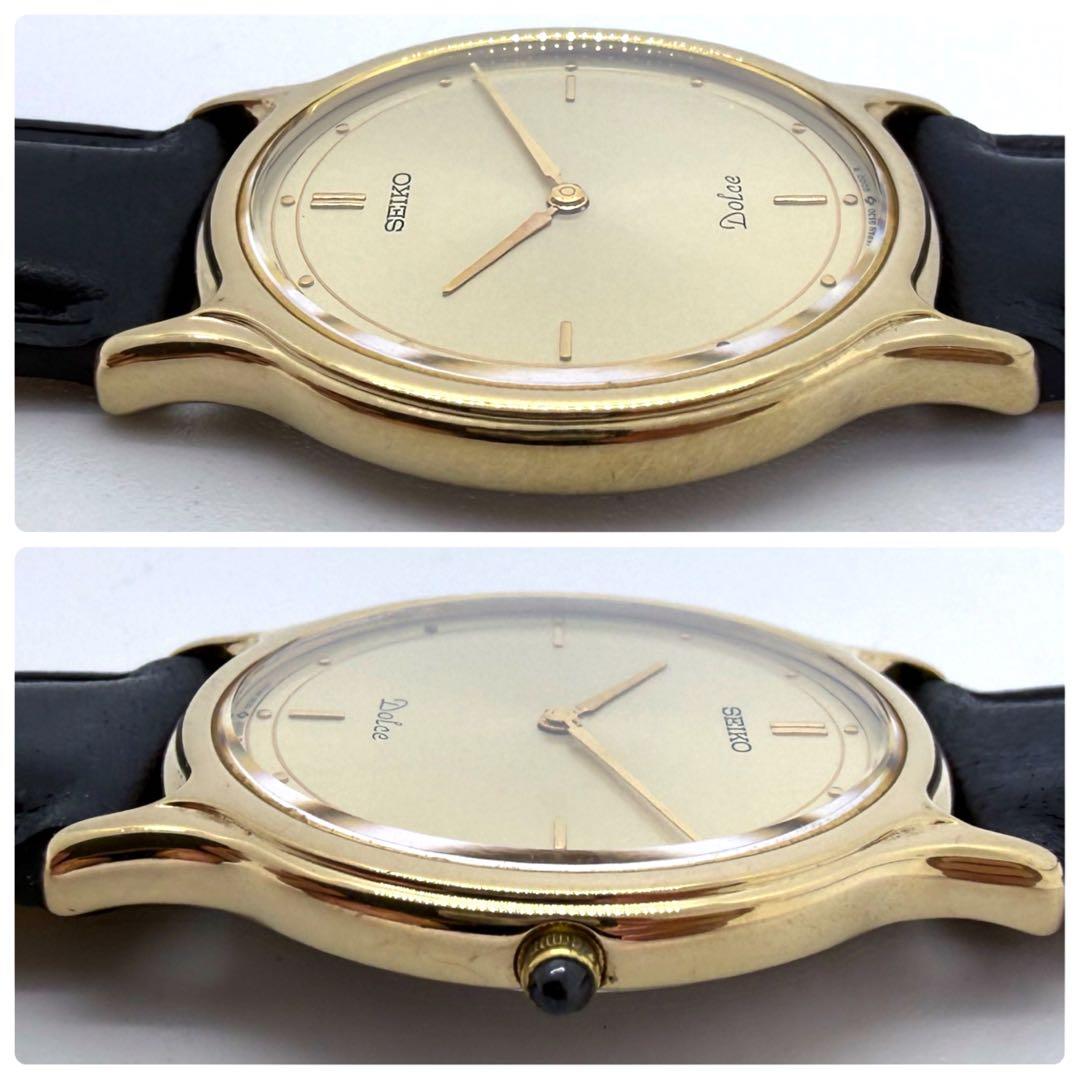 SEIKO DOLCE Gold Dial Quartz Men's Watch — Japanese