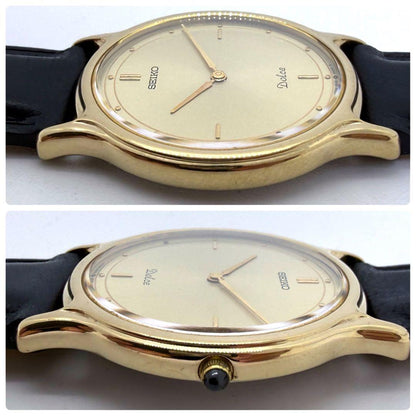 SEIKO DOLCE Gold Dial Quartz Men's Watch — Japanese