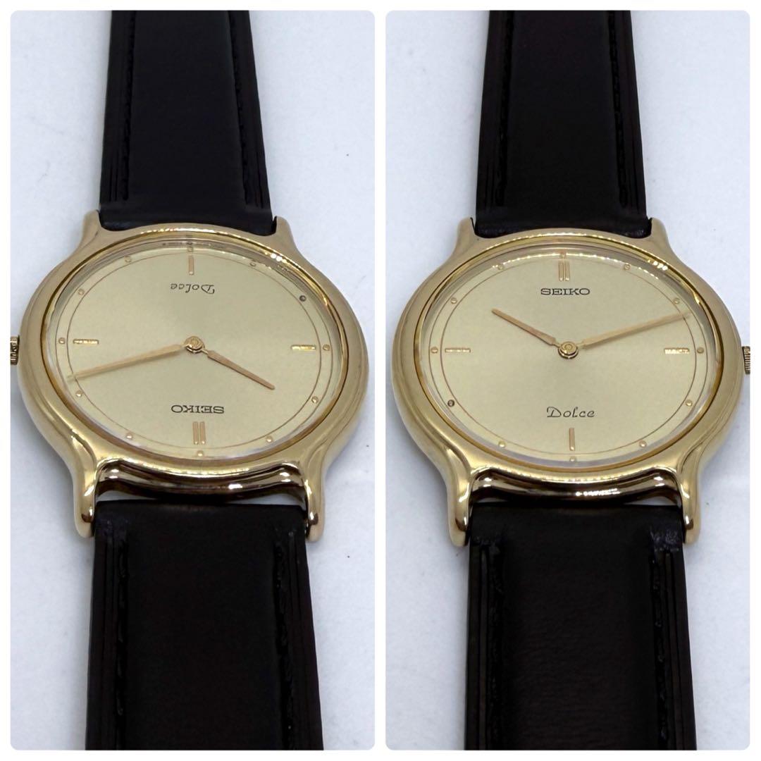 SEIKO DOLCE Gold Dial Quartz Men's Watch — Japanese