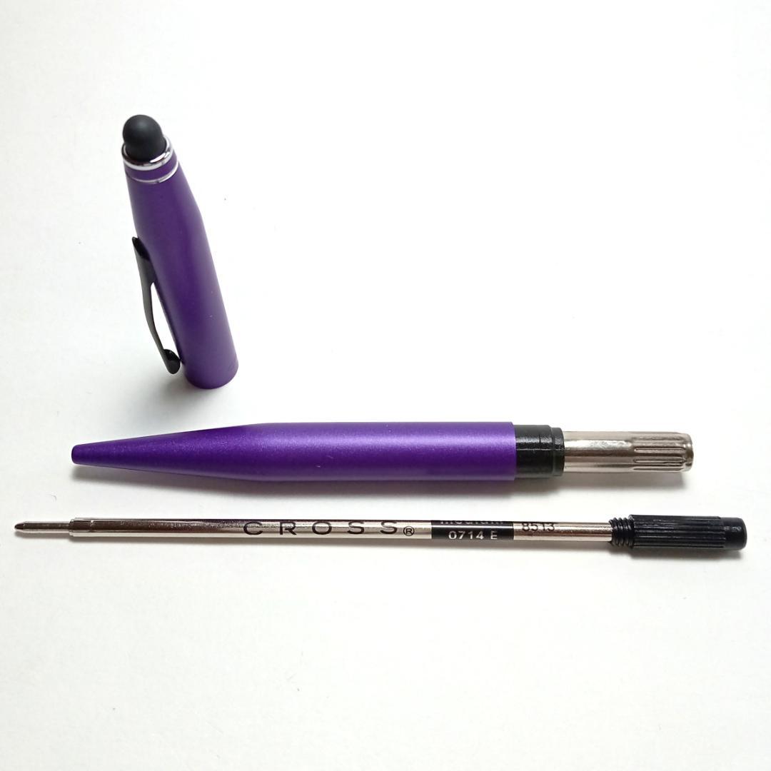 CRB32 Cross Ballpoint Pen Multi Pen TECH2 Model NAT0652-7 in Metallic Purple with 136mm length and 10mm diameter barrel