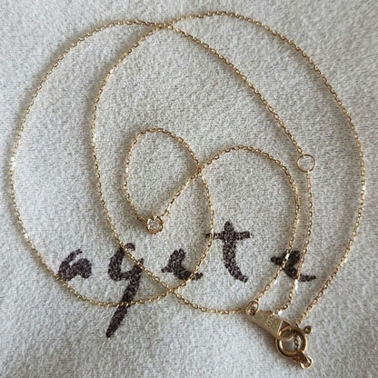 Law Rose Cut Diamond Necklace in K10 gold featuring a single 0.02 carat diamond