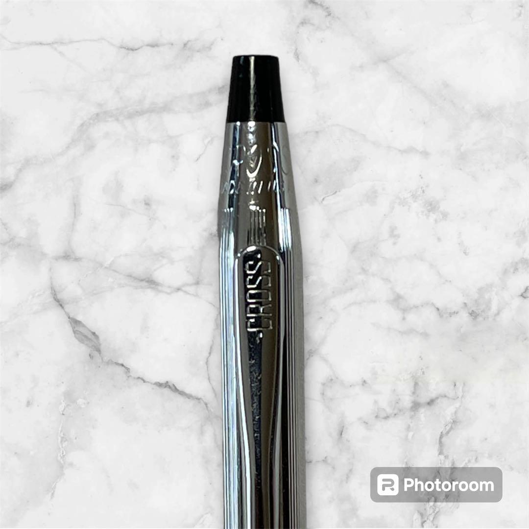 Silver Cross mechanical pencil and ballpoint pen set with rotating mechanism showing slight wear