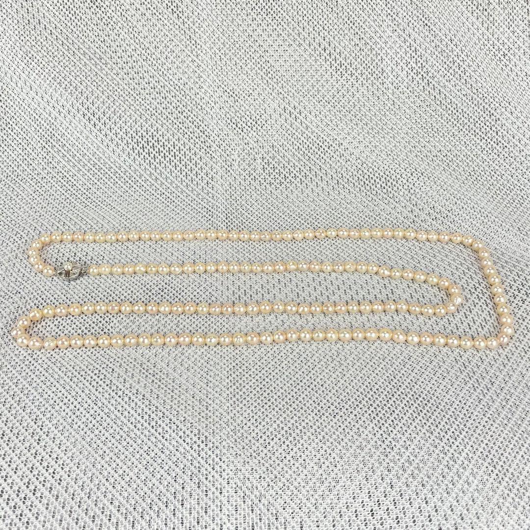 Akoya pearl long necklace with 7.0mm-7.2mm pearls and Silva silver pendant clasp