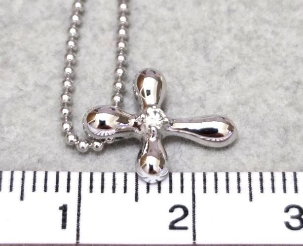 TASAKI Pearl 1P Diamond 0.03 silver necklace measuring about 39.5 centimeters