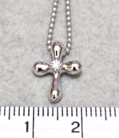 TASAKI Pearl 1P Diamond 0.03 silver necklace measuring about 39.5 centimeters