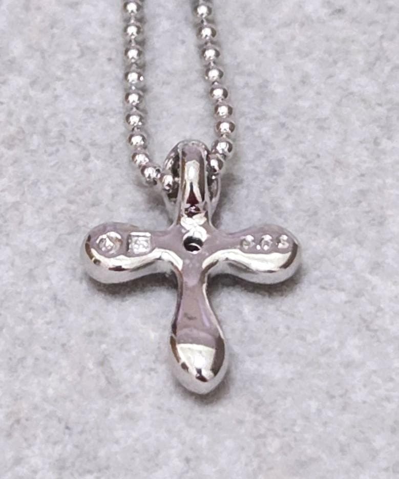 TASAKI Pearl 1P Diamond 0.03 silver necklace measuring about 39.5 centimeters