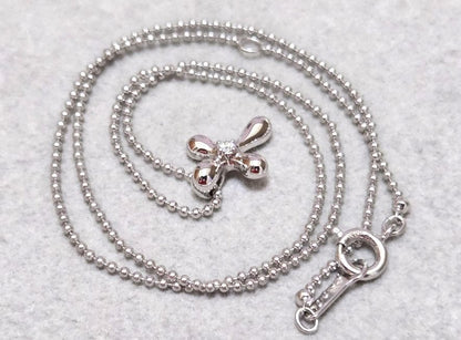 TASAKI Pearl 1P Diamond 0.03 silver necklace measuring about 39.5 centimeters