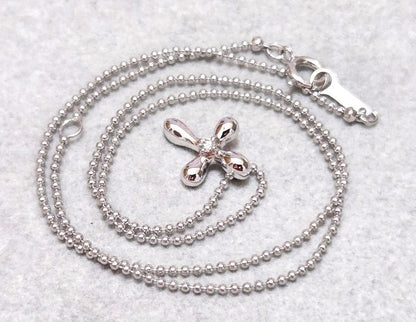 TASAKI Pearl 1P Diamond 0.03 silver necklace measuring about 39.5 centimeters