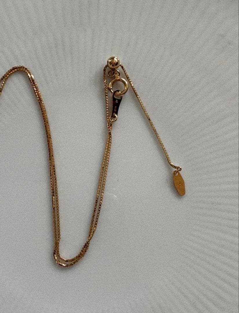 Tasaki K18 Marquise Mabe Pearl Necklace with 2cm pearl and 45cm adjustable 18K gold chain
