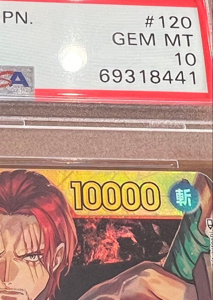 PSA 10 One Piece Shanks SEC — ROMANCE DAWN OP01-120 — Japanese