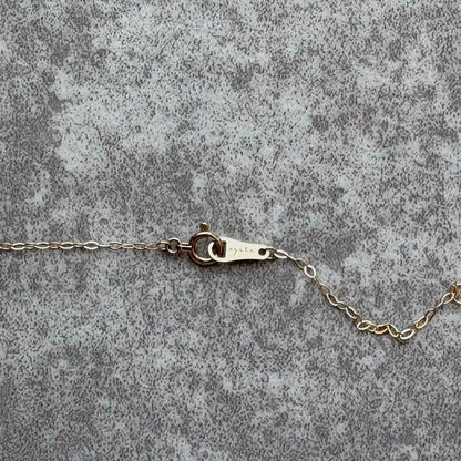 Agete K10 White Labradorite Necklace with 50 cm chain displayed on a white background