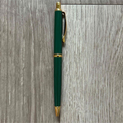 Pilot Universite de Paris Sorbonne ballpoint pen dark green barrel with black ink refill cores and box from 1993