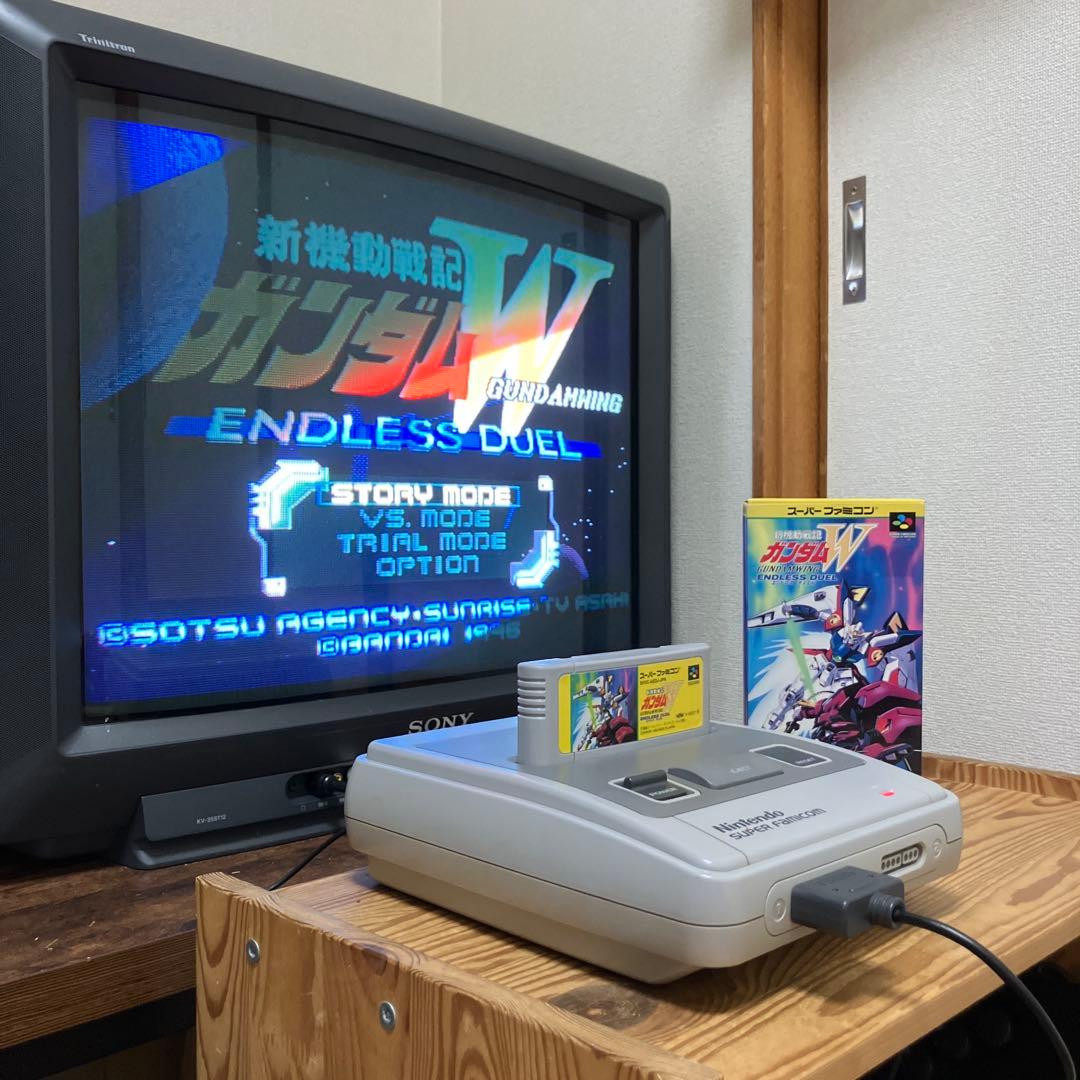SFC SNES cartridge of Mobile Suit Gundam W ENDLESS DUEL game in used condition
