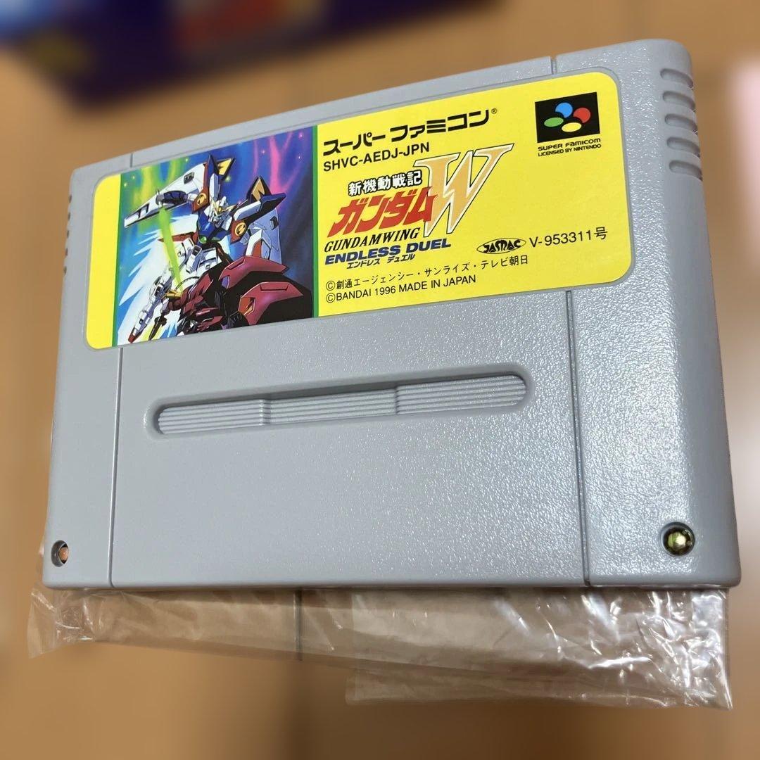 SFC SNES cartridge of Mobile Suit Gundam W ENDLESS DUEL game in used condition
