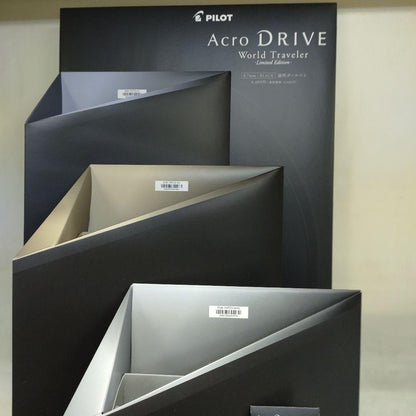 PILOT Akuro Drive 10th Anniversary Model paper display with test pen included
