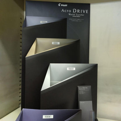PILOT Akuro Drive 10th Anniversary Model paper display with test pen included