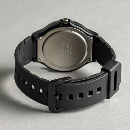 Casio Collection Standard MW-240-4B Analog Watch with Orange Dial and Black Resin Band — Japan Import