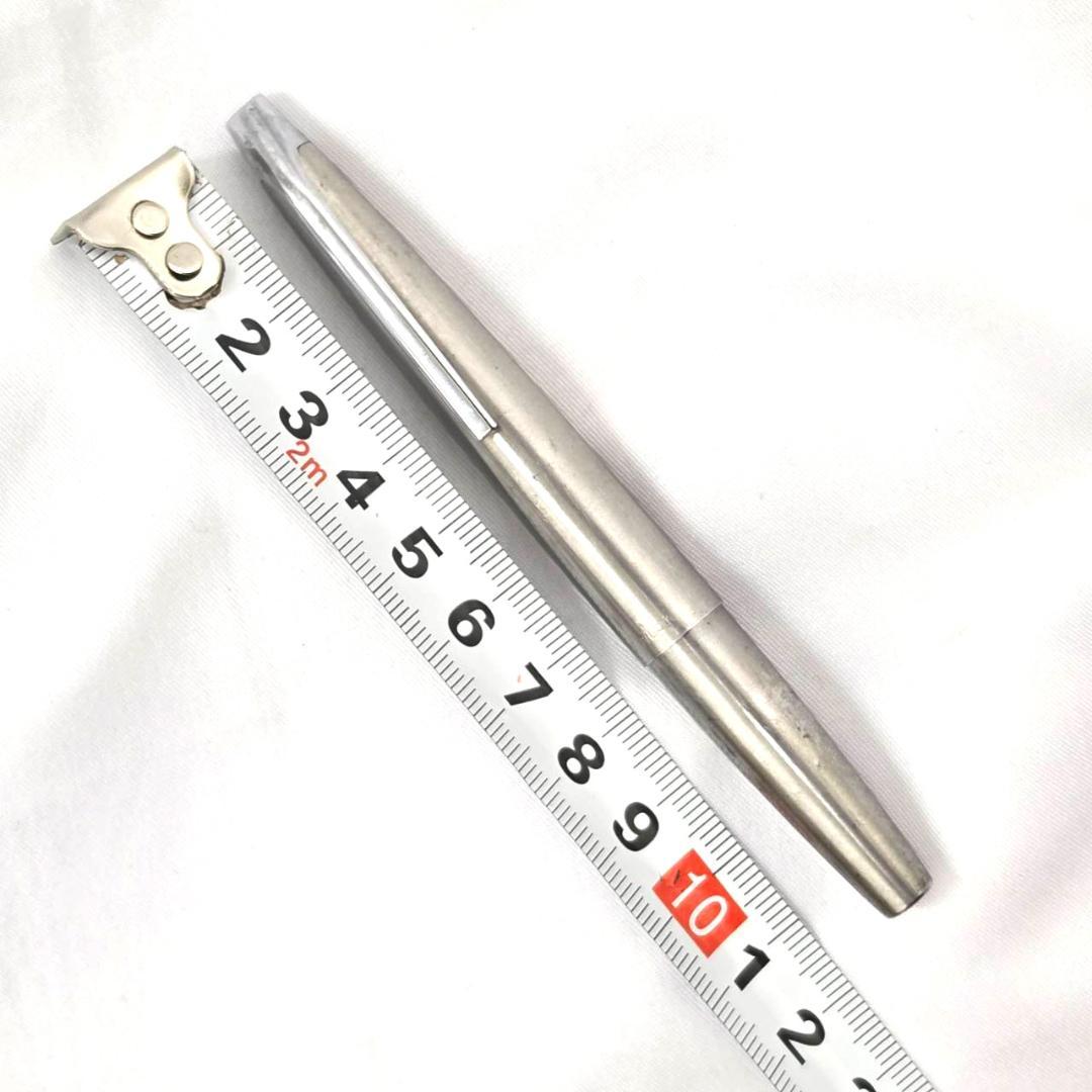 PILOT MU701 fountain pen with fine stainless steel tip in silver, showing minor scratches, no accessories