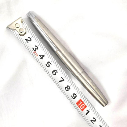 PILOT MU701 fountain pen with fine stainless steel tip in silver, showing minor scratches, no accessories