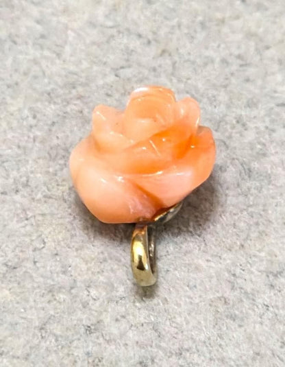agete Pink Coral Rose SILVER Top model 42737 featuring pink coral material, used with minor scratches possible