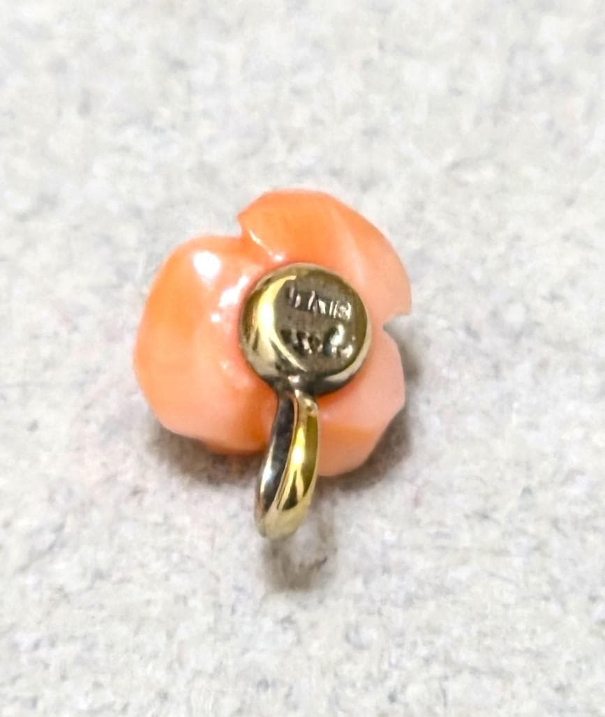agete Pink Coral Rose SILVER Top model 42737 featuring pink coral material, used with minor scratches possible