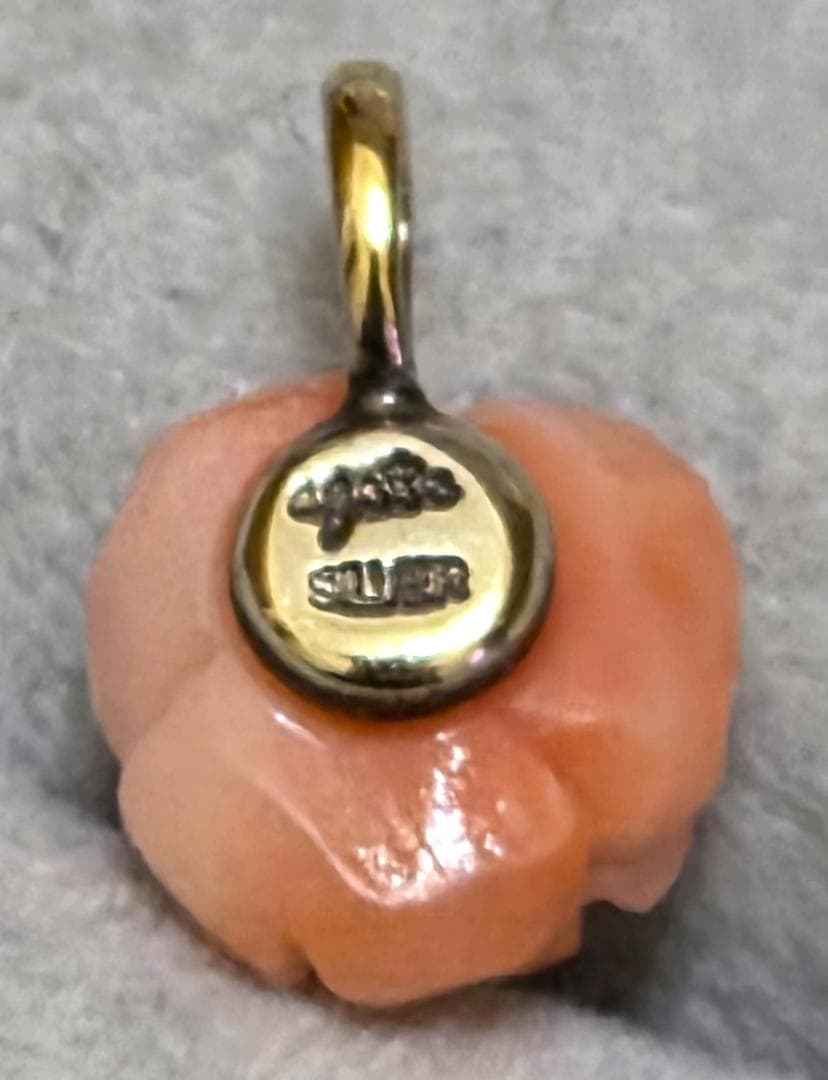 agete Pink Coral Rose SILVER Top model 42737 featuring pink coral material, used with minor scratches possible