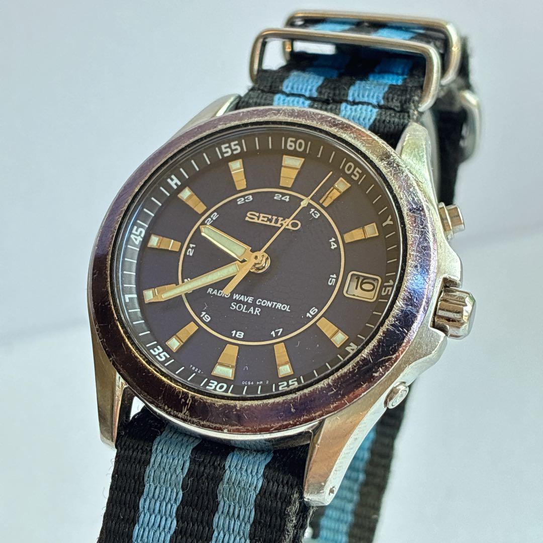 SEIKO 7B22-0BN0 Solar Men's Watch — Japanese