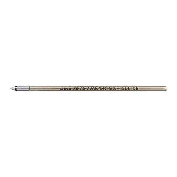 Three Pilot Jetstream 0.5mm multi-function pen refills in black, red, and blue with metal tips