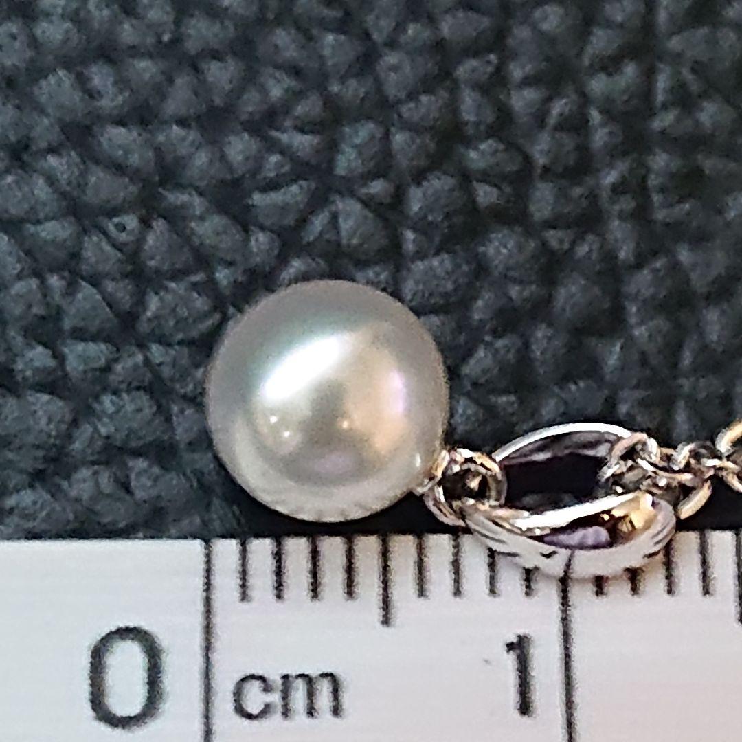 MIKIMOTO silver necklace featuring a single pearl with included bonus case
