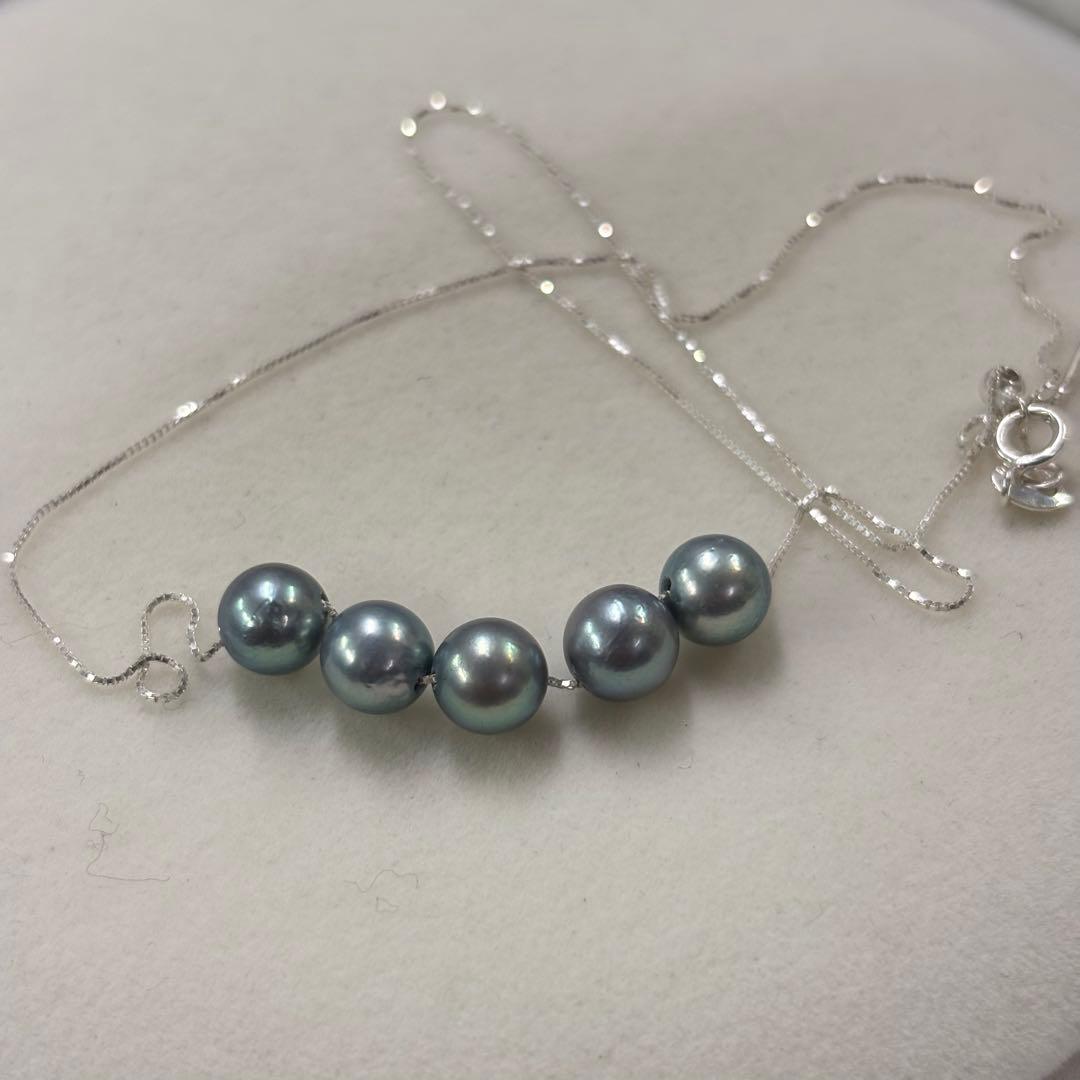Ise-Shima Isu Bay Akoya pearl necklace with 7-7.2mm pearls on S925 sterling silver adjustable chain