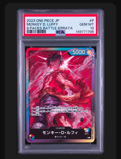 PSA 10 One Piece Luffy L — Japanese