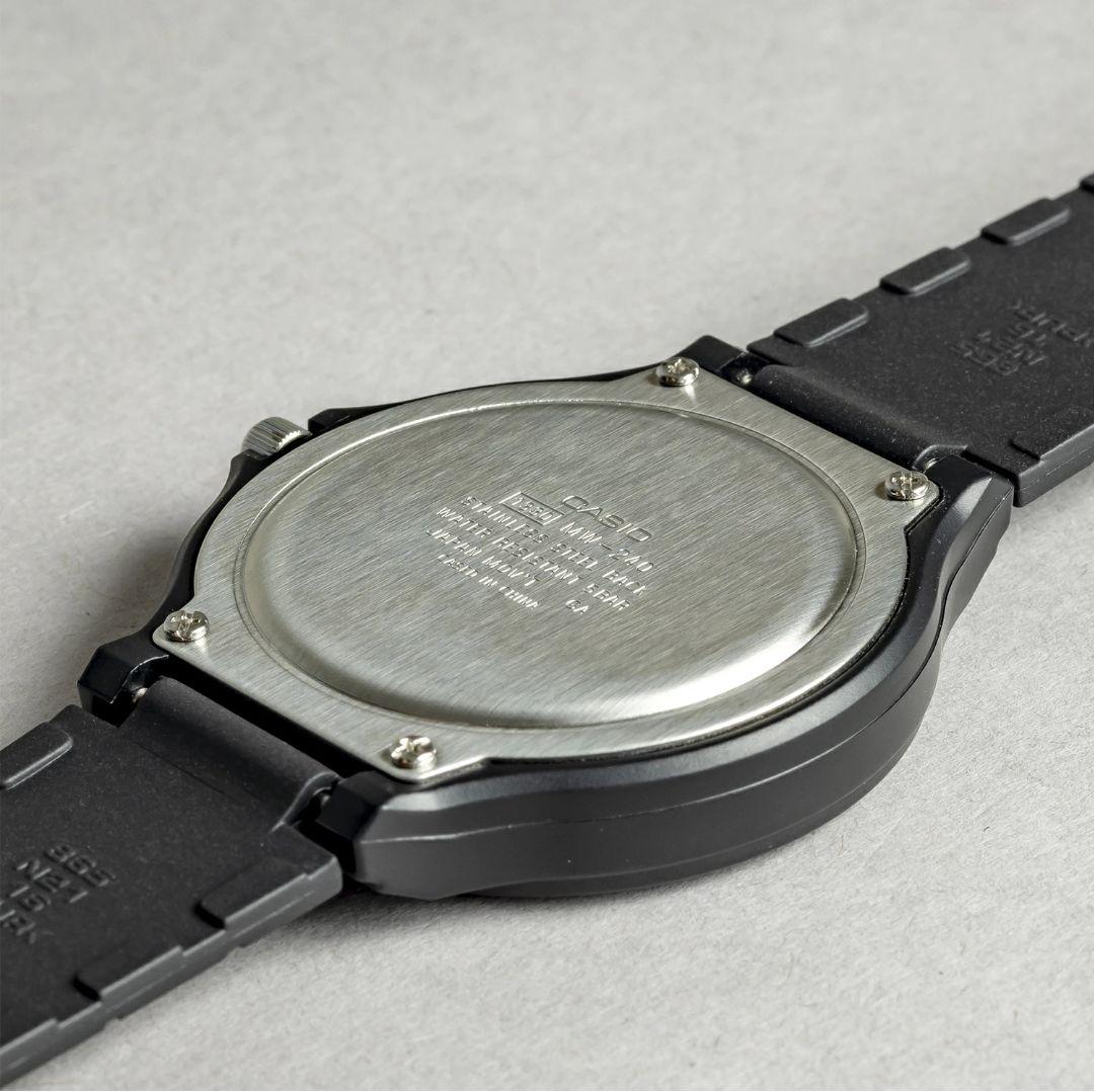 Casio Collection Standard MW-240-3B Analog Watch with Large Dial, Black Resin Band — Japan Import
