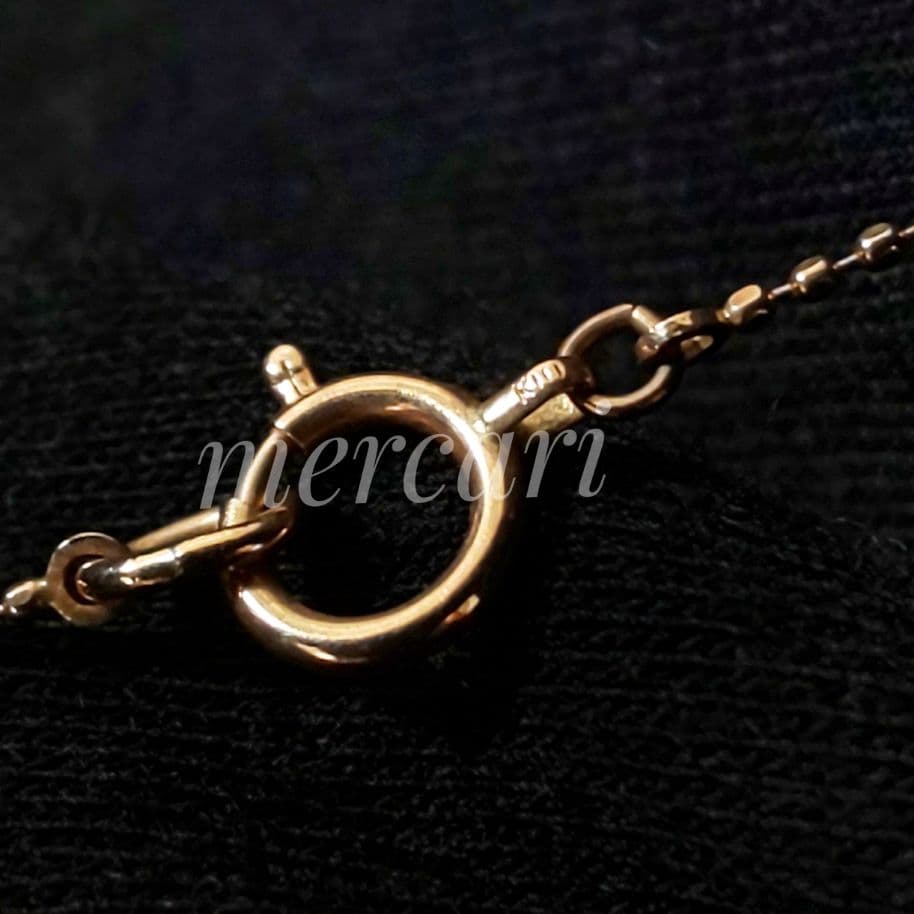Agete pearl necklace with 10K gold ball chain and plump freshwater pearl featuring natural surface texture